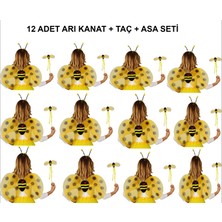 Uslucan Alışveriş Okul Gösterileri Için Arı Seti 12 Adet - Taç, Kanat, Asa