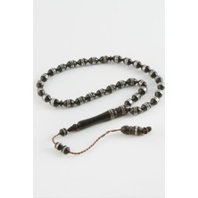 Zero Land Storozal Arpa Kesim Işlemeli Kuka Tesbih 8X10 Mm-Siyah