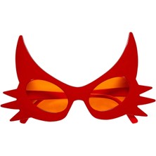 Kırmızı Renk Bıyık Tasarımlı Kedi Gözlüğü