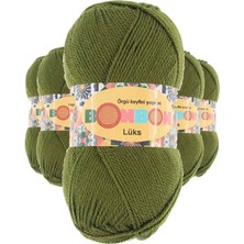 İsmiyle Al 5 Adet Lüks Patik Ipi Yünü Haki 98686