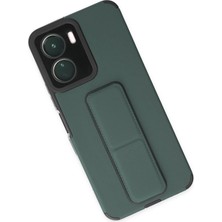 Azrlya Newface Vivo Y16 Kılıf Mega Standlı Silikon - Yeşil