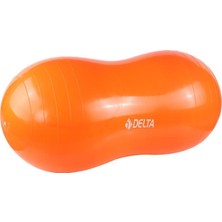 Delta Turuncu Fıstık Şeklinde Pilates Topu 90 cm x 45 cm Denge ve Egzersiz İçin Tekil