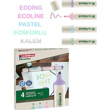 Edding 24 Ecoline Pastel Fosforlu Kalem 4’lü Set – Çevre Dostu ve Yumuşak Renkler