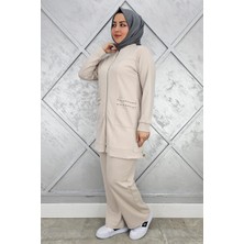 Pys Giyim Kadın Cebi Yaş Detaylı Fermuarlı Tesettür Takım