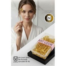 İlk El Grup Ieg™ Gold Mini Çengelli Iğne Seti 250 Adet - 2.2 cm Paslanmaz Metal Tasarım Hobi ve Terzi Akse