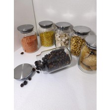 Öz Home 6'lı Vakumlu Metal Kapaklı Cam Saklama/düzenleme Kavanozu 900 ml
