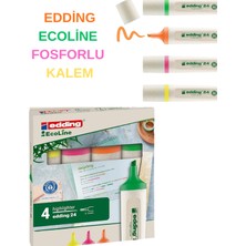 Edding 24 Ecoline Fosforlu Kalem 4’lü Set – Çevre Dostu ve Canlı Renkler