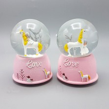 İlk El Grup Ieg™ Mini Işıklı Sevimli Atlı Kız Kar Küresi