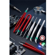 İlk El Grup Ieg™ 7’li Profesyonel Hassas Cımbız Seti - Antistatik Çelik Elektronik Tamir & Hobi Kiti