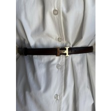 Moda Aksa Hermes  %100 Deri Kemer Kahve