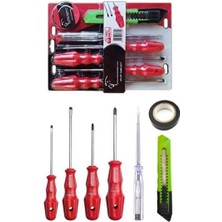 Velora 7 Parça Tamir Seti 4'lü Tornavida Seti + Kontrol Kalemi + Bıçağı +Elektrik