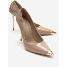 Luvi Carlas Bej Rugan Kadın Topuklu Ayakkabı