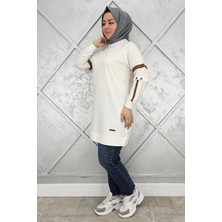 Pys Giyim Kadın Kolları Kuşgözü Aksesuarlı Tesettür Tunik