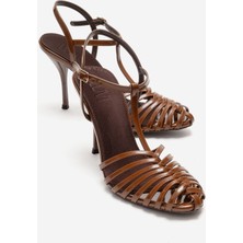 Luvi Pasıon Taba Rugan Kadın Topuklu Ayakkabı