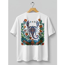 Base Art Tasarım Tişört Akrep Burcu Oversize Unisex