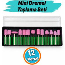 Nzb 12 Parça Mini Dremel Taşlama Seti Saplı Bileme Taşı Hassas Taşlama Seti Manikür Seti