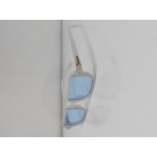 Ayel Aksesuar Retro Güneş Gözlüğü Beyaz Şeffaf