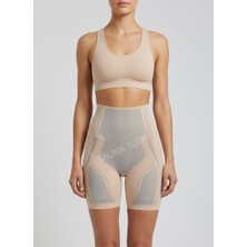 Sauna Suit Seamless Ten Renk Yüksek Bel Kadın Korsesi – Paçalı Iç Giyim