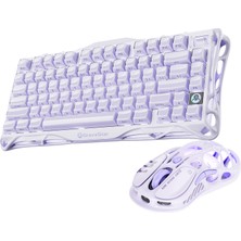 Gravastar Mercury V75 Hall Effect, Rapid Trigger 8.000 Hz Kablolu Manyetik Klavye + M1 Pro 26.000 Dpı Rgb Kablosuz Mouse Oyuncu Seti, Lavender Purple