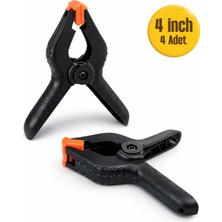 Badem10 Küçük Boy 4 Adet Profesyonel Yaylı Kıskaç 110MM 4 Inç Marangoz Mobilya Kavrama Kıstırma Pensesi