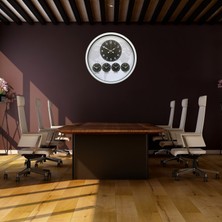 Zentime Beyaz 52 cm Zarif Dünya Saati