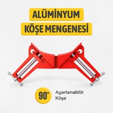 Badem10 Hobi Profesyonel Işler Için (1 Adet) Kırmızı Alüminyum Köşe Birleştirme Mengenesi Işkence