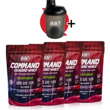 SSN Sports Style Nutrition Ssn Command Quadro Whey 30 gr x 60 Sachets 1800 gr Mıx4 (Çilek-Çilek)