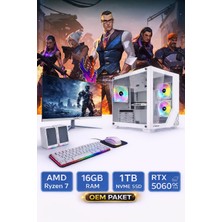 Velora Vlr W1 Ryzen 7 5700X 16 GB Ddr4 1 Tb Nvme SSD RTX5060 Oc 8gb 23.8" 240Hz Oem Paket