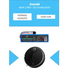 Xıaomı Mop 2 Pro + 3D  robot Süpürge Batarya 5200 Mah