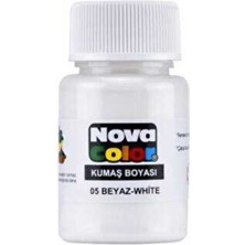 Nova Color Kumaş Boyası 35 cc Beyaz 2 Adet ve 1 Adet Sabitleyici