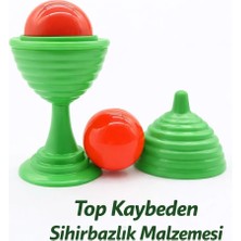 Uslucan Alışveriş Yeşil Renk Sihirli Kupa Top Kaybetme Oyunu 7 cm