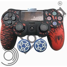 Doreka Ps4 Dualshock Spider-Man Koruyucu Silikon Kılıf ve Analog Korucusu