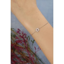 Silveranka 925 Ayar Gümüş Yıldız Minimalist Bileklik
