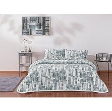 SHC4200 Baskılı Jamie Çift Kişilik Pike Takımı Gri