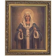 SHC4200 Christian Brands Ilham Verici Çerçeveli Baskı Our Lady Of The Rosary, 11WX135H, Kahverengi