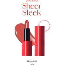 MISSHA Yoğun Pigmentli Besleyici Nemli Bitişli Ruj Dare Rouge Sheer Sleek (08 Maple Red)