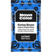Nova Color Toz Kumaş Boyası Lacivert - 4 Adet ve 1 Adet Sabitleyici