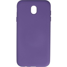 İlk El Grup  Samsung Galaxy J7 Pro / J730 Kılıf Nano Içi Kadife Silikon - Mor