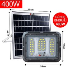 Dls 400W Güneş Enerjili Solar LED Projektör Harici Solar Panelli, 5 Metre Kablolu, Hareketli Konsollu 504-400-01