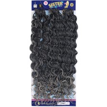 İlk El Grup Sister Afro Dalgası Saç - Siyah Gri Ombreli T1B/GREY