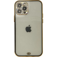 İlk El Grup  Iphone 12 Pro Max Kılıf Liva Taşlı Silikon - Siyah