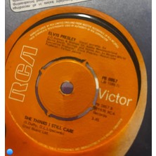 Plakantik Elvis Presley - Moody Blue / She Thinks I Still Care - 7" Single Vinyl (Rca Victor Pb 0857)