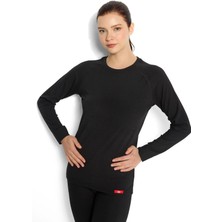 Jiber Kadın Isıtıcılı Siyah Termal Üst 592