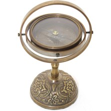 Pirinç Masa Üstü Pusula Model 3