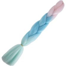 İlk El Grup Afrika Örgülük Ombreli Sentetik Saç 100 Gr. - Soft Pembe / Soft Mavi / Soft Yeşil