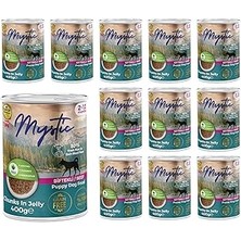 SHC4200 Mystic Yavru Köpek Biftekli ve Jöleli Konserve Mama 400 gr x 12 Adet