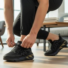 Volis MM-26002 Siyah Memory Foam Taban Günlük Bağcıklı Erkek Sneaker Ayakkabı