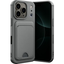 FitCase iPhone 17 Pro Max Cardy Soft Kartlık Cepli Silikon Kapak