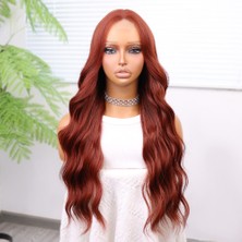 İlk El Grup Koyu Bakır Su Dalgalı Tül Peruk