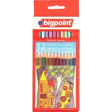 Bigpoint Metalik Kuru Boya Kalemi 12 Renk